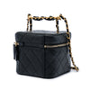 Secondhand Chanel Small Quilted Calfskin Chain Bar Vanity Case with Chain