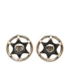 Secondhand Chanel Silver Round Star Clip on Earrings