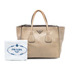 Prada Glace Calf Twin Pocket Double Handle Satchel Secondhand