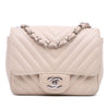 Chanel Mini Square Classic Chevron Lambskin Single Flap Secondhand
