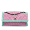 Chanel CC Quilted Bicolor Tweed Flap Secondhand