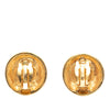 Chanel CC Gold Plated Round Clip On Earrings Secondhand