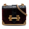 Prada Micro Croc Embossed Leather Trimmed Velluto Cahier Crossbody Secondhand