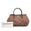 Givenchy Leather Trimmed Canvas 4G Double Zip Satchel Secondhand
