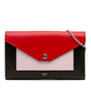 Secondhand Celine Tricolor Leather Pocket Envelope Wallet On Chain