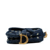 Dior Micro Denim Embroidered Saddle Bag Secondhand
