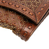 Gucci Perforated Leather Studded Malika Clutch Secondhand