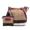 Burberry Mini Mega Check Canvas Ashby Tassel Bucket Bag Secondhand