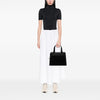Saint Laurent Leather and Tribute Suede Top Handle Bag Secondhand