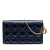 Dior Patent Cannage Lady Dior Pouch with Chain Secondhand