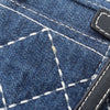 Chanel CC Quilted Denim Trip Vanity Case with Chain Secondhand