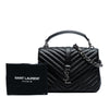 Saint Laurent Medium Chevron Sheepskin Monogram College Satchel Secondhand