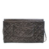Chanel Cracked Metallic Calfskin Zip Away Chain Clutch Secondhand