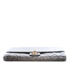Chanel Cracked Metallic Calfskin Zip Away Chain Clutch Secondhand