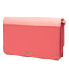 Prada Bicolor Saffiano Turn Lock Wallet on Strap Secondhand
