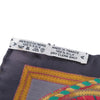 Secondhand Hermès “Grande Tenue” Pink, Grey & Green Silk Gavroche 45 Scarf By Henri D’origny