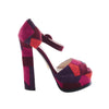 second hand Prada Suede Patchwork Heel Sandals
