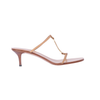 second hand Gucci by Tom Ford Tan Leather Kitten Heel Mules Horsebit Detail