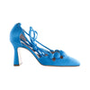 second hand Le Memoire Satin Laced Up Pump