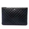 Chanel Large Quilted Lambskin O Case Clutch Secondhand