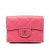 Chanel CC Quilted Caviar Compact Flap Wallet Secondhand