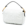 Fendi Mini Zucca Embossed Leather Baguette Satchel Secondhand