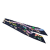 Hermès Space Derby Silk Twilly Scarf Secondhand