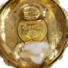 Chanel Gold Plated Mademoiselle Clip On Earrings Secondhand