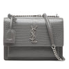 Saint Laurent Medium Croc Embossed Leather Monogram Sunset Crossbody Secondhand
