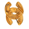 Chanel Gold Plated CC Quilted Brooch Secondhand
