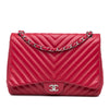 Chanel Maxi Classic Chevron Lambskin Single Flap Secondhand