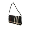 Burberry Exploded Check Wool Fringe Shoulder Bag Secondhand