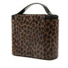 LOEWE Perforated Leather Leopard Print Vanity Bag Secondhand