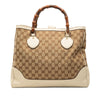 Secondhand Gucci Medium GG Canvas Bamboo Diana Tote
