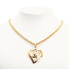 Secondhand Chanel CC Gold Plated Heart Pendant Necklace