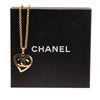 Secondhand Chanel CC Gold Plated Heart Pendant Necklace