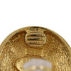 Chanel CC Quilted Gold Plated Round Clip On Earrings Secondhand