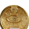 Chanel CC Quilted Gold Plated Round Clip On Earrings Secondhand