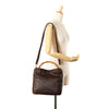 Gucci Woven Leather Bamboo Satchel Secondhand