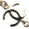 Chanel Gold Plated Enamel CC and Rhinestones Flower Pendant Necklace Secondhand