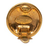 Chanel CC Gold Plated Round Clip On Earrings Secondhand