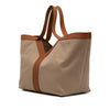 Saint Laurent Leather Trimmed Canvas Y Tote Secondhand
