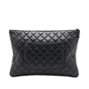 Chanel Large Quilted Lambskin O Case Clutch Secondhand
