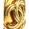 Chanel CC Gold Plated Twisted Round Clip on Earrings Secondhand