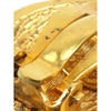 Chanel CC Gold Plated Twisted Round Clip on Earrings Secondhand