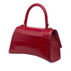 Balenciaga Small Croc Embossed Hourglass Top Handle Bag Secondhand