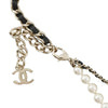 Chanel Gold Plated Chain And Faux Pearl Flap Bag Pendant Necklace Secondhand