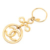 Chanel Gold Plated CC Medallion Key Ring Bag Charm Secondhand