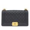 Chanel Old Medium Quilted Lambskin Boy Flap Secondhand