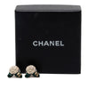 Chanel CC Gold Plated Enamel Fall Camellia Push Back Earrings Secondhand